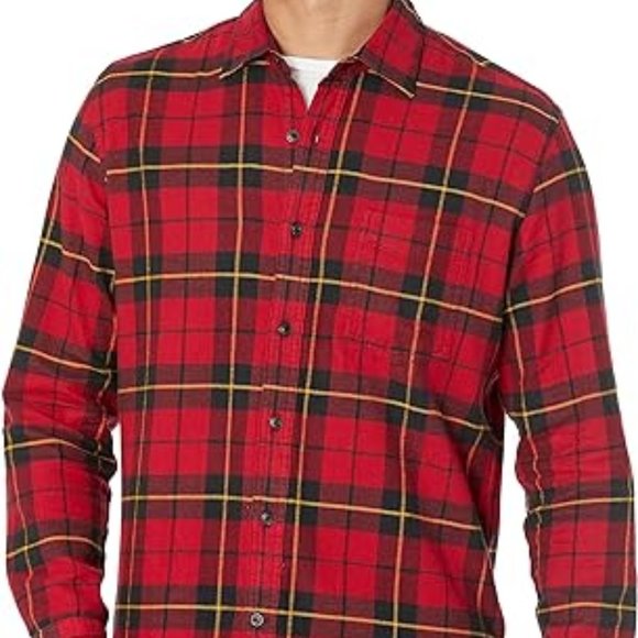 Essentials Men's Long-Sleeve Flannel Shirt (Available‎ in Big & Tall) - Picture 1 of 7